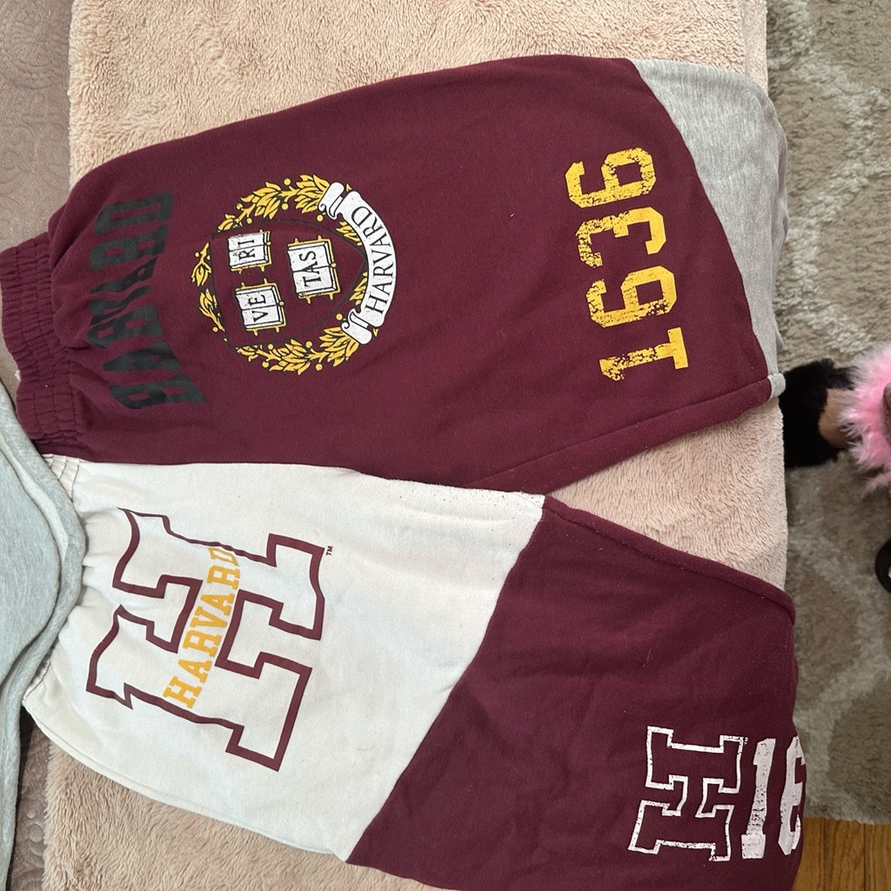 Forever 21 Maroon and Gray Bottoms